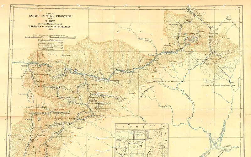 1913 North-Eastern Frontier and Tibet by Morshead and Bailey from RE Journal 1921